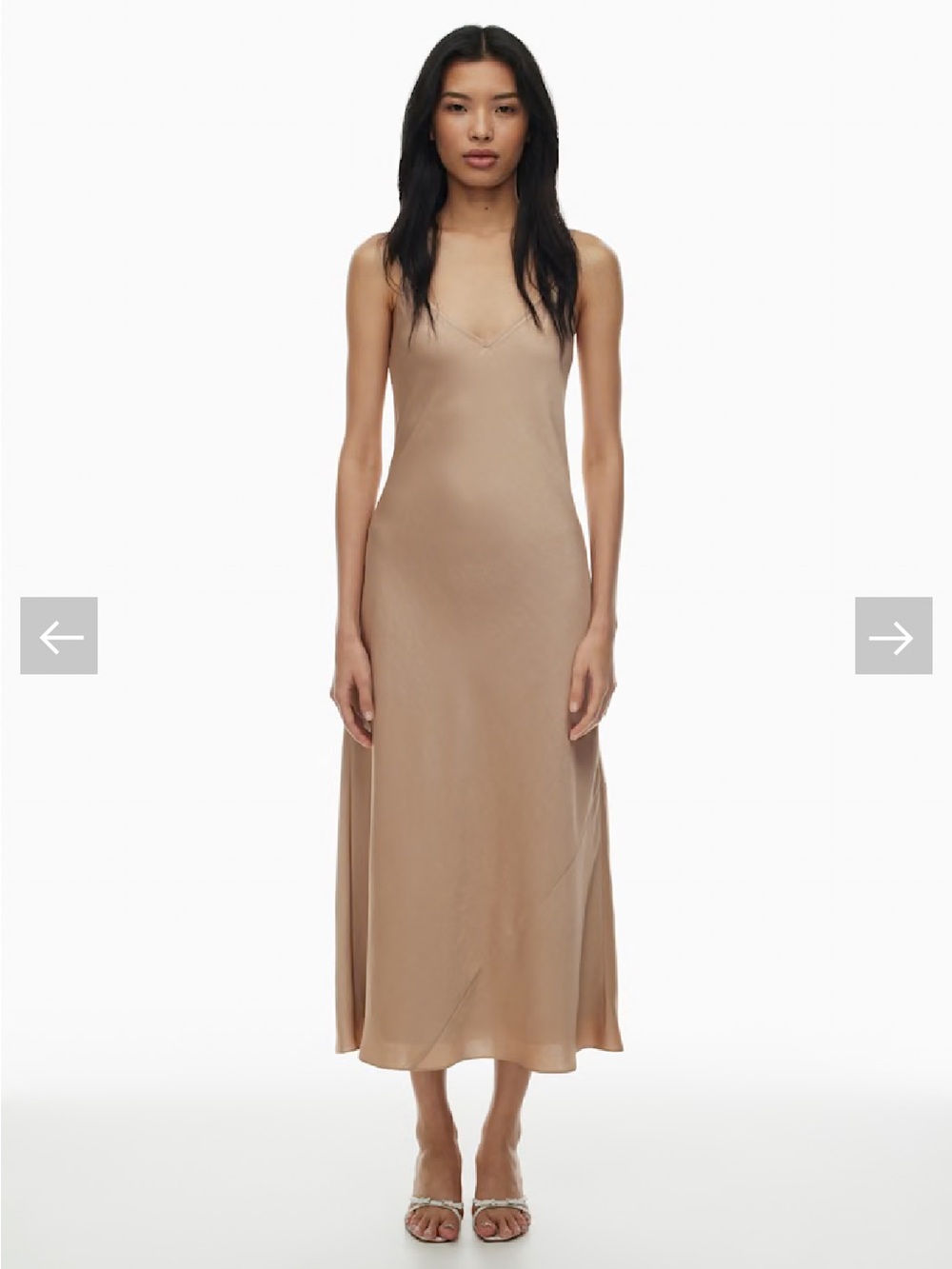 Aritzia Wilfred Only Slip Satin Maxi Dress